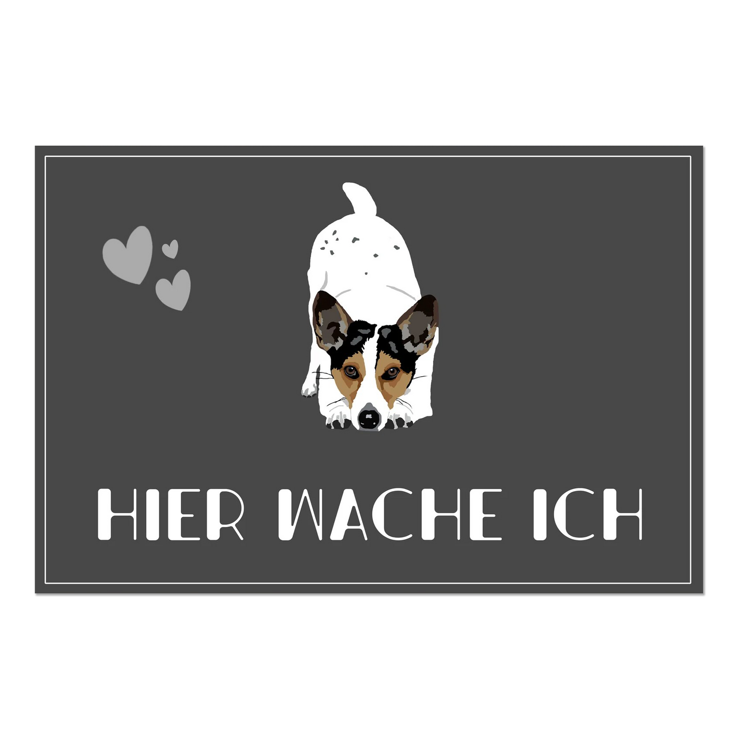 Hundeschild - Warnschild Hund- dein Hund gemalt