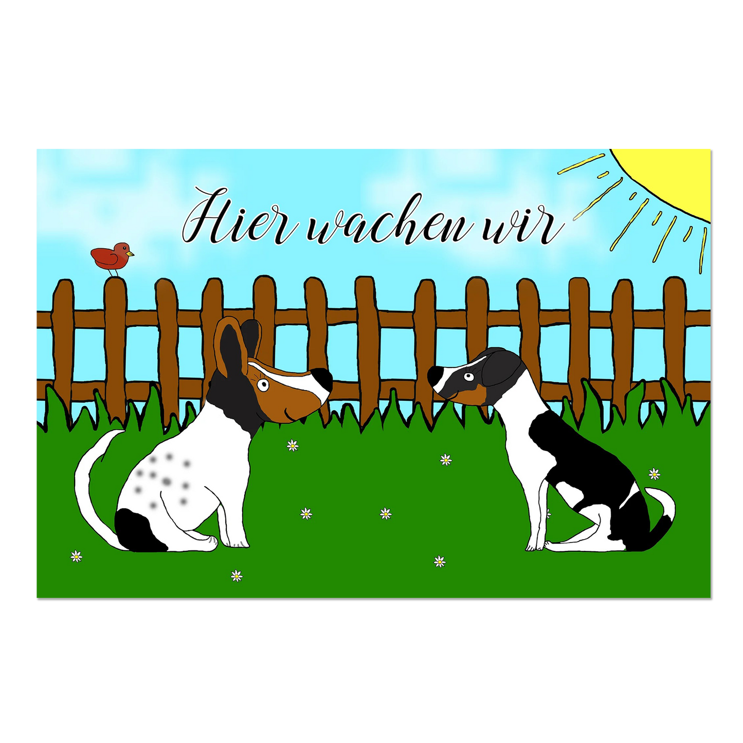 Hundeschild - Warnschild Hund- Personalisiert "Hier wache/n ich/wir"