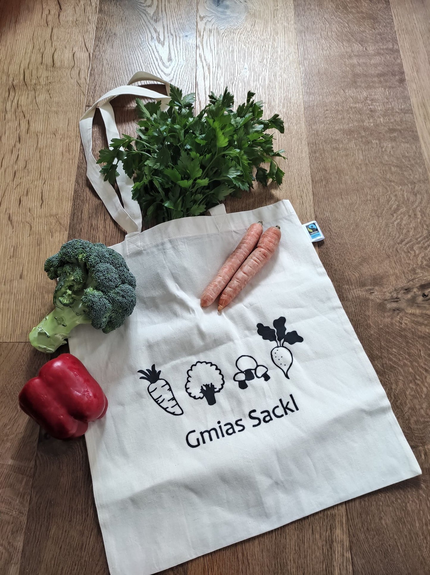 Baumwolltasche "Gmias Sackl" - Tasche mit langen Henkeln