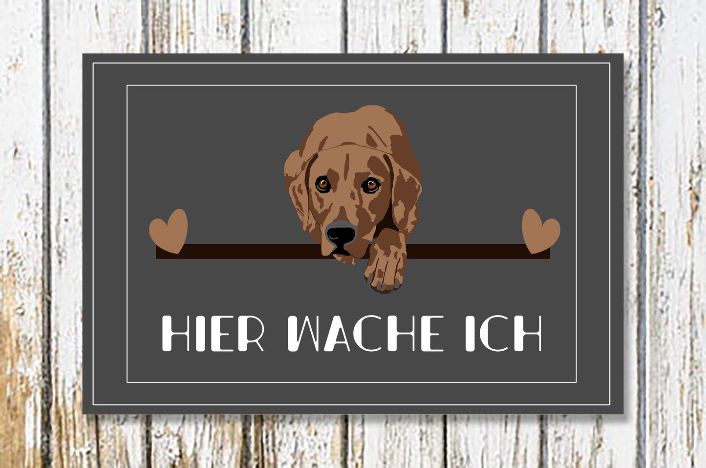 Hundeschild - Warnschild Hund- dein Hund gemalt