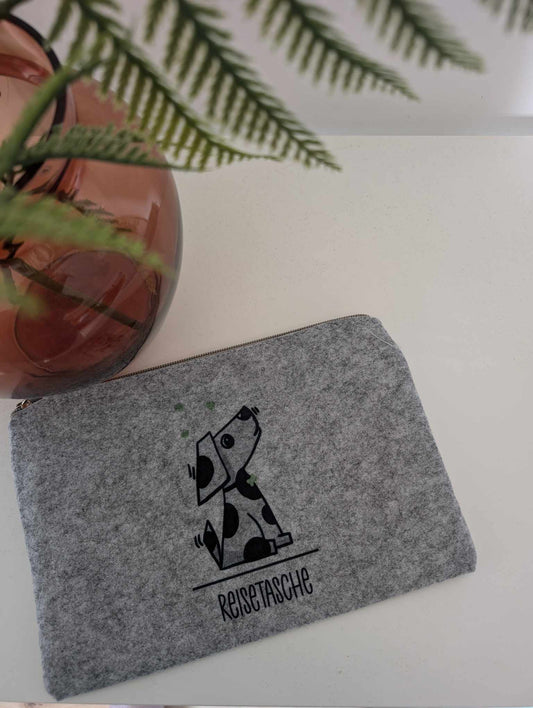 Filztasche - "Lieblingshund" grau