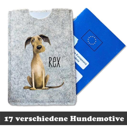 Impfpasshülle - Personalisiert - süße Hunde