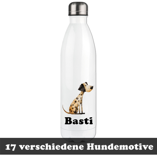 Flasche (Thermo)- personalisiert - süße Hunde