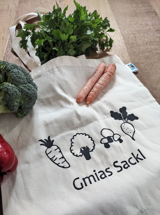 Baumwolltasche "Gmias Sackl" - Tasche mit langen Henkeln