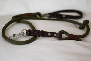 Hundeleine "Olive Brown"