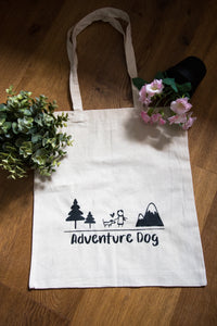 Baumwolltasche "Adventure dog" - Tasche mit langen Henkeln