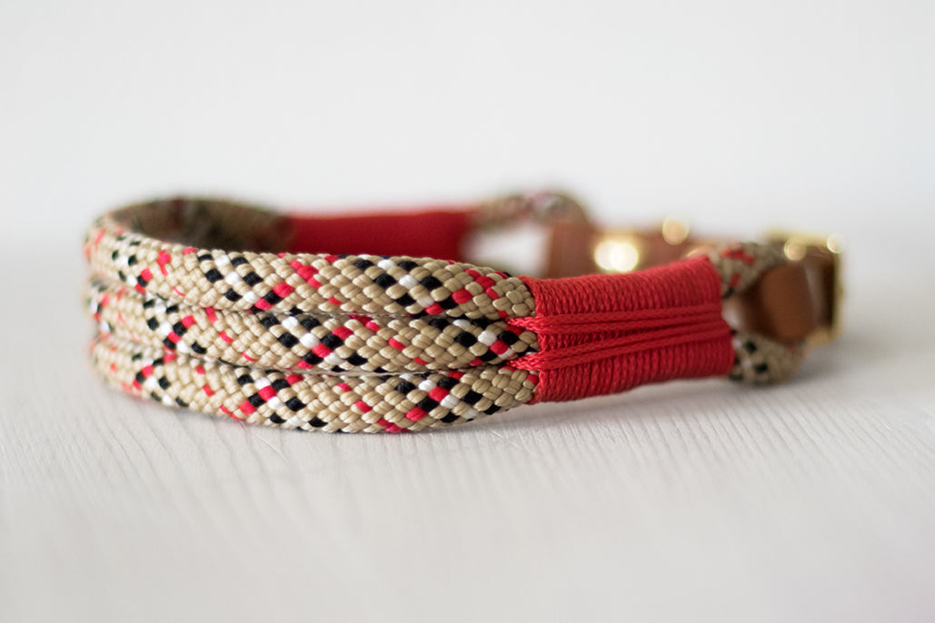 Hundehalsband "Golden Summer" - vestellbar mit Biothane Adapter