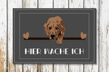 Hundeschild - Warnschild Hund- dein Hund gemalt