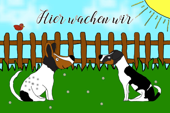 Hundeschild - Warnschild Hund- Personalisiert 